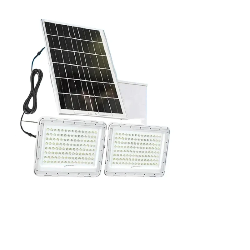 Real Deal Heavy Duty Dual Head Solar Spotlight Super Bright Waterproof LED Floodlight For Driveway Yard Warehouse Quick Install Built Tough Outside