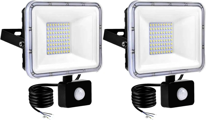50W Led Outdoor Flood Light With Motion Activated Pir Sensor And Ip67 Weatherproof Housing Delivers Foolproof Brightness For Yards Garages Patios And Lots Making Nighttime Setup A Total Breeze No Sweat
