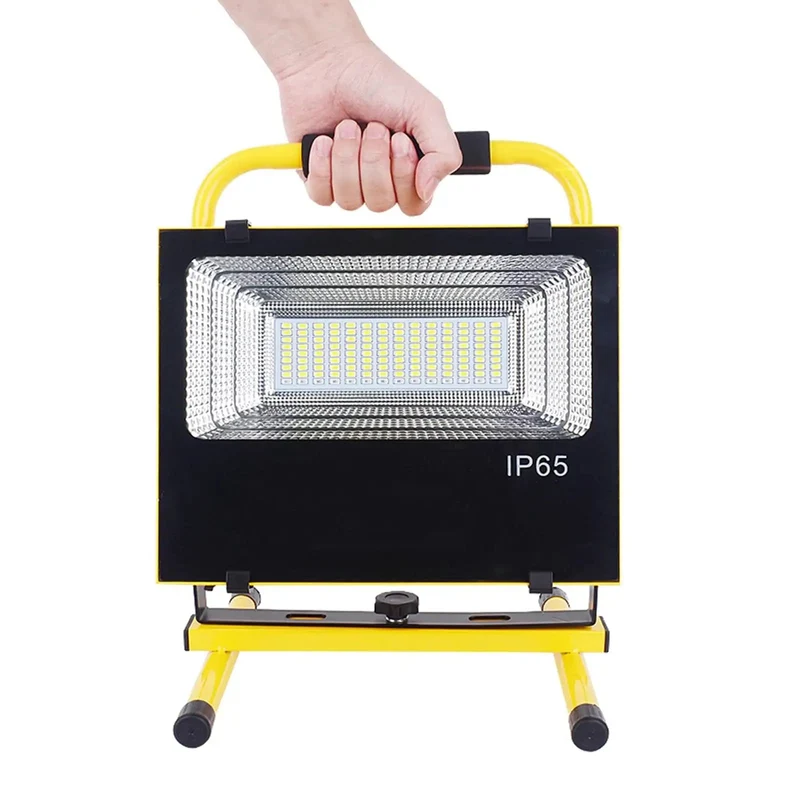 Portable 60W And 120W Led Floodlight Built For Rough Outdoor Jobs Featuring Ip65 Weatherproof Aluminum Housing With 360 Degree Rotating Base And Detachable Stand For Hella Bright Work Zone Lighting
