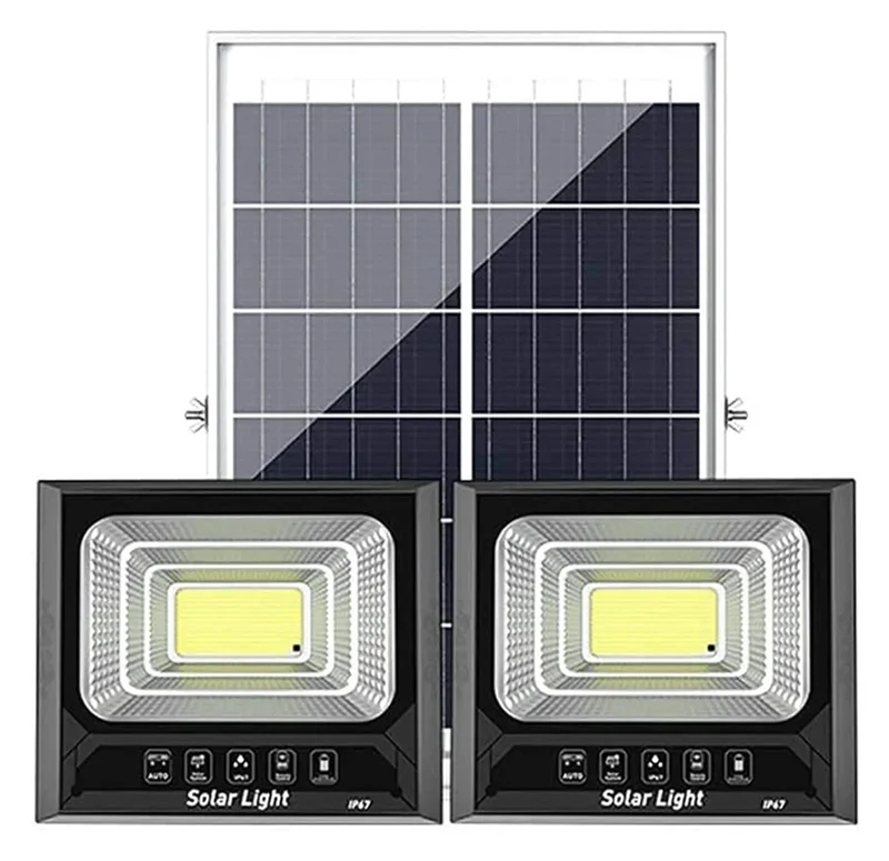 Heavy Duty Solar Security Lights With Remote Control Rock Solid Design Bright As Day Dual LED Flood Beam Dusk To Dawn Sensor For Driveway Backyard And Patio