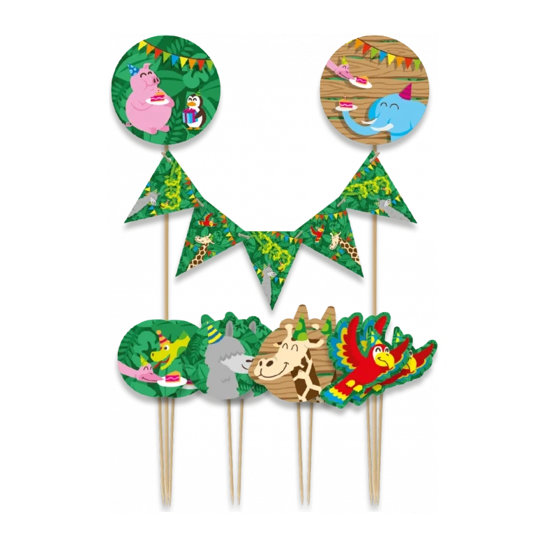 Taart decoratie Jungle versiering