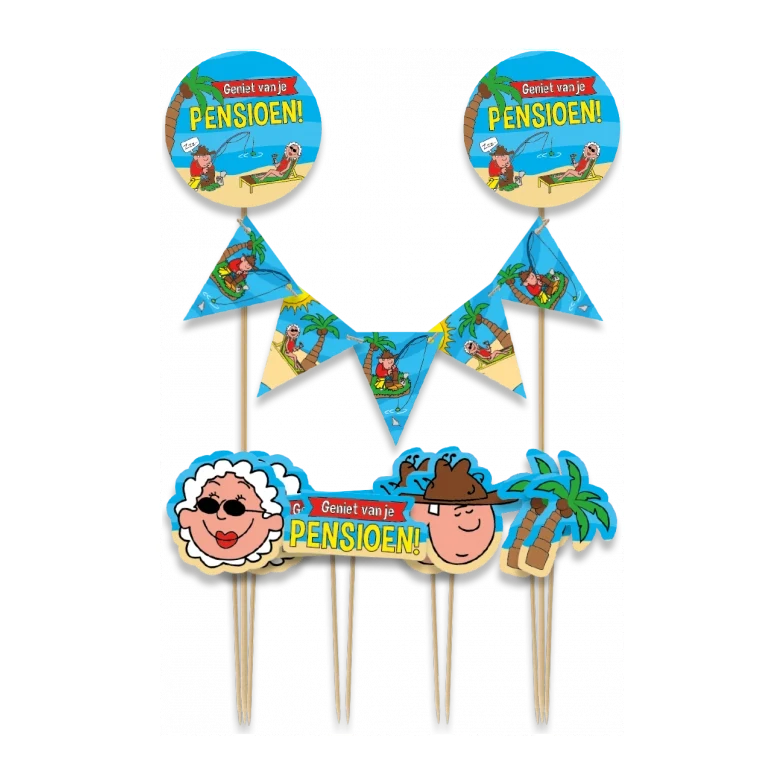 Taart decoratie Pensioen Cartoon