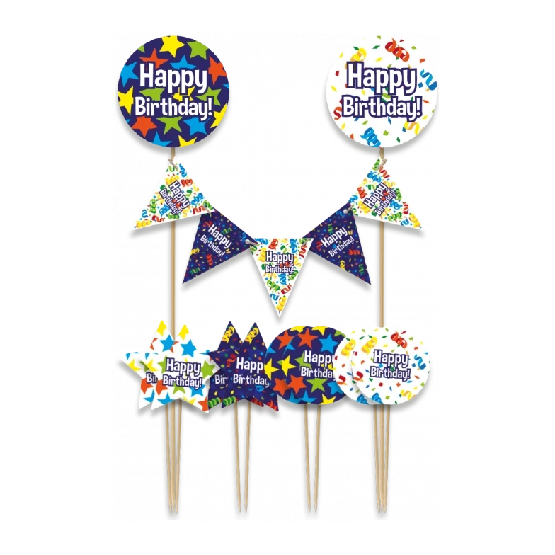 Taart decoratie Happy Birthday Cartoon
