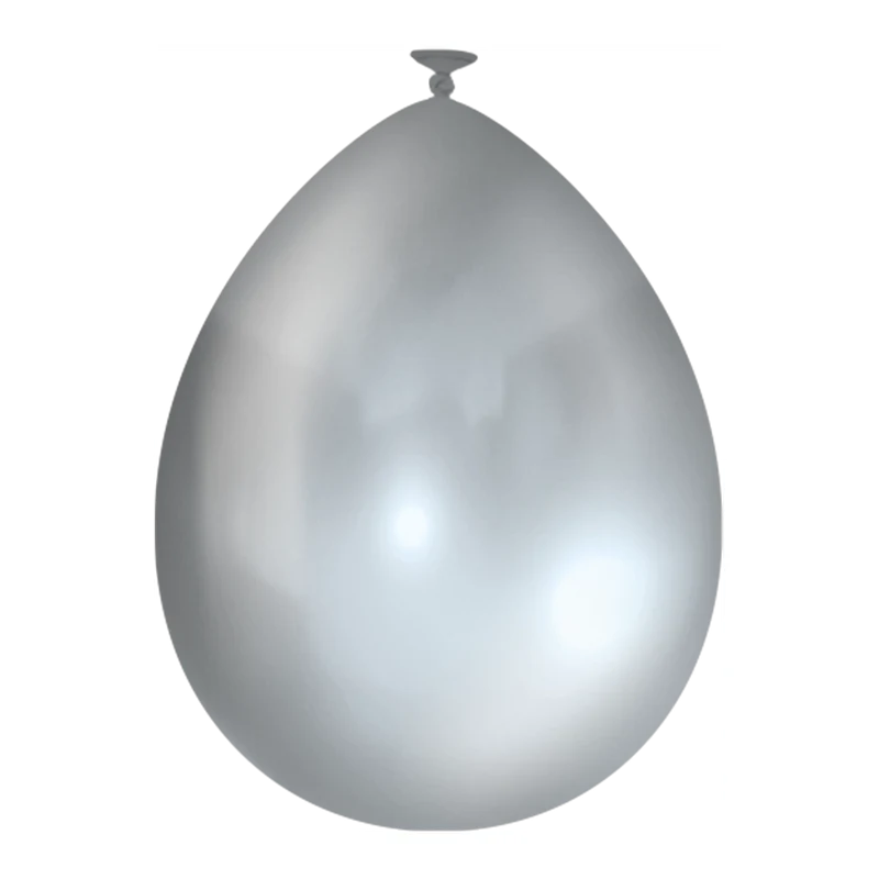 Metallic Zilveren ballonnen 10 stuks 30cm