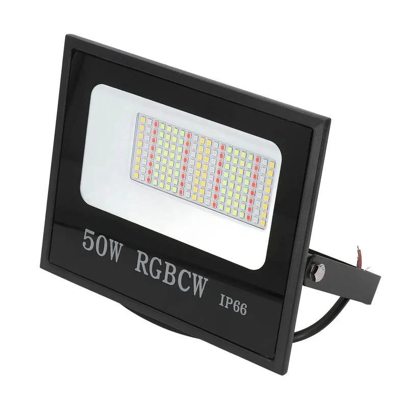 All Season Outdoor Led Floodlight RGBW Color Changing With Handy Built In Timer Dusk To Dawn Auto Switch Security Lamp Hassle Free For Backyard Sidewalk Or Driveway