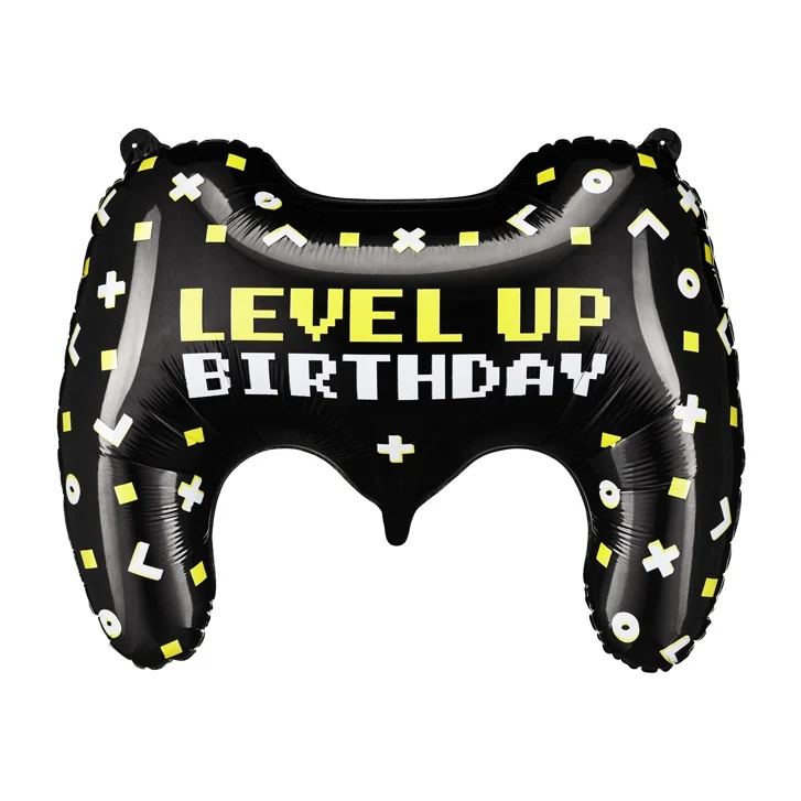 Folieballon controller Level Up Birthday 75x52cm