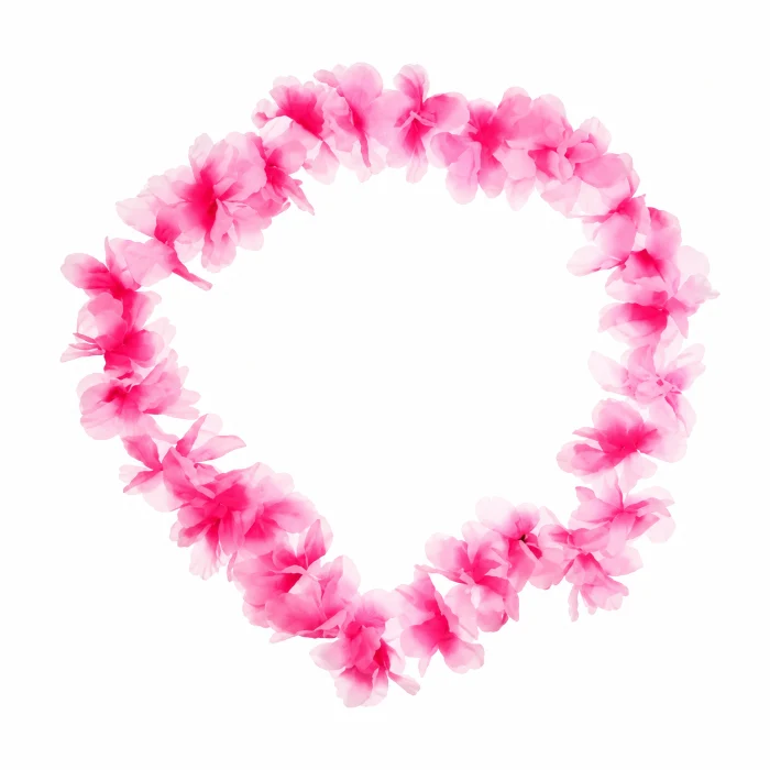 Hawaii slinger roze/wit