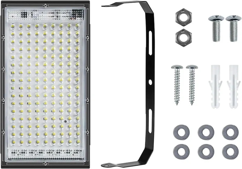 Tough Build Led Floodlight Wall Mount Security Light Ip65 Waterproof Outdoor Spotlight Bulb Lights Up The Block Shock Resistant High Lumens 200W Warm Or Cool White For Yard