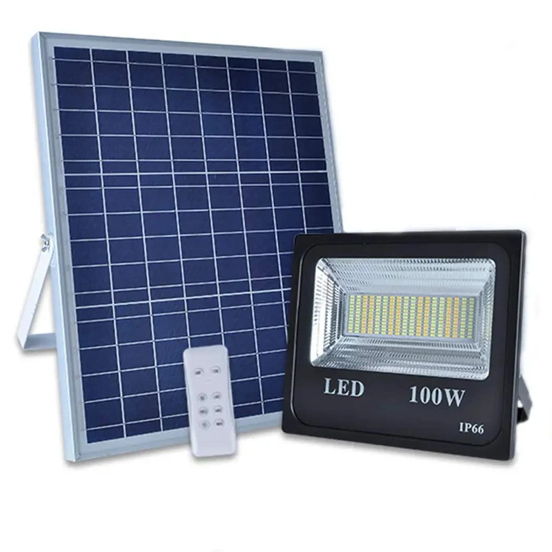 Hella Bright 100W Solar Flood Lights Outdoor With Dusk To Dawn Sensor 12000 Lumen Remote Controlled Security Spotlights Rock Solid Waterproof Yard Lighting For Driveways And Yards