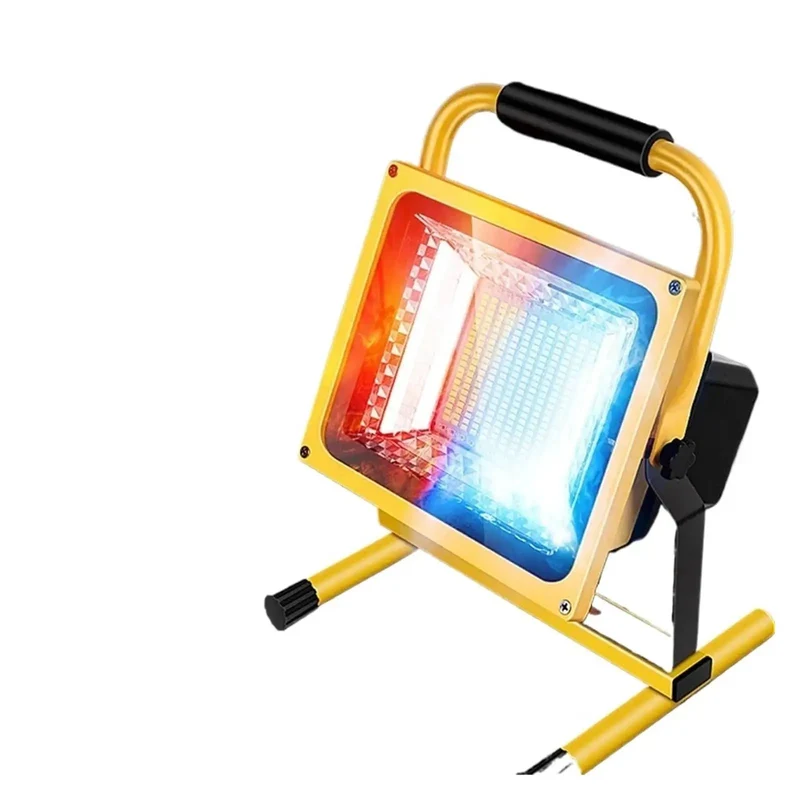 Get Your Hands on This Badass LED Rechargeable Floodlight Waterproof and Super Bright 800W Output for Outdoor Work Sites Courts and Gardens Tough Portable Iron Body Runs All Day for Pros