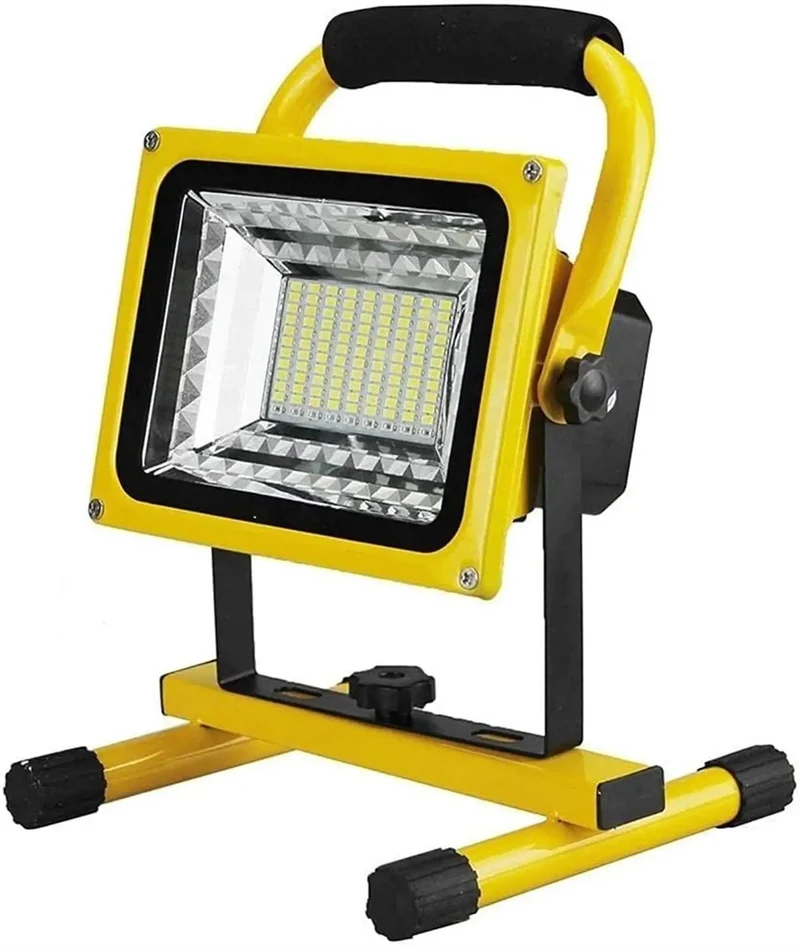 Kickass Rechargeable LED Floodlight 500W 5000 Lumens With Digital Display And USB Power Bank Function For Emergency Work Site Security And Rugged Outdoor Use Featuring 360 Degree Rotation