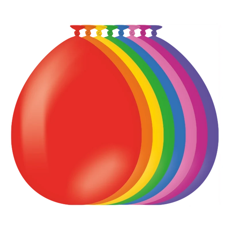 Multikleur ballonnen 10 stuks 30cm