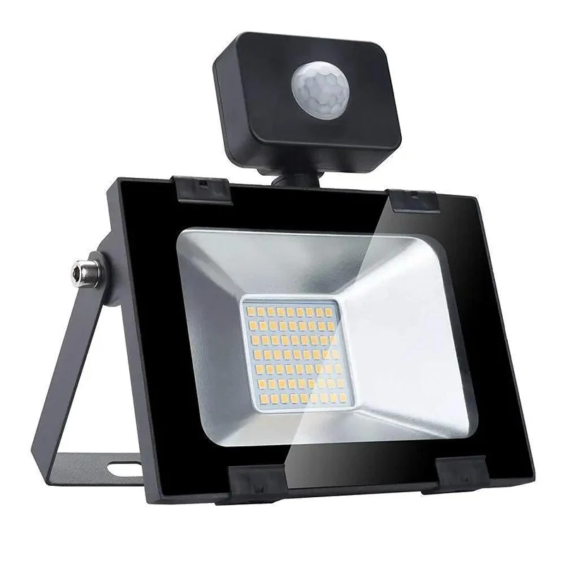 Badass LED Flood Light With Hella Responsive PIR Motion Detector And Fully Adjustable Trigger Zone IP65 Weatherproof Yard Security Spotlight For Porch Parking Lot And Farm Barn