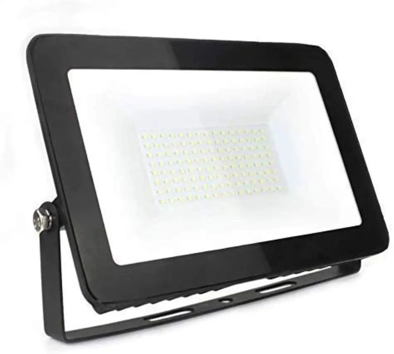 Heavy Duty Solar Flood Lights 100W LED Wall Lamp Featuring IP66 Weatherproof Construction And Hella Bright 8800 Lumen Spread For Backyards Patios And Driveways