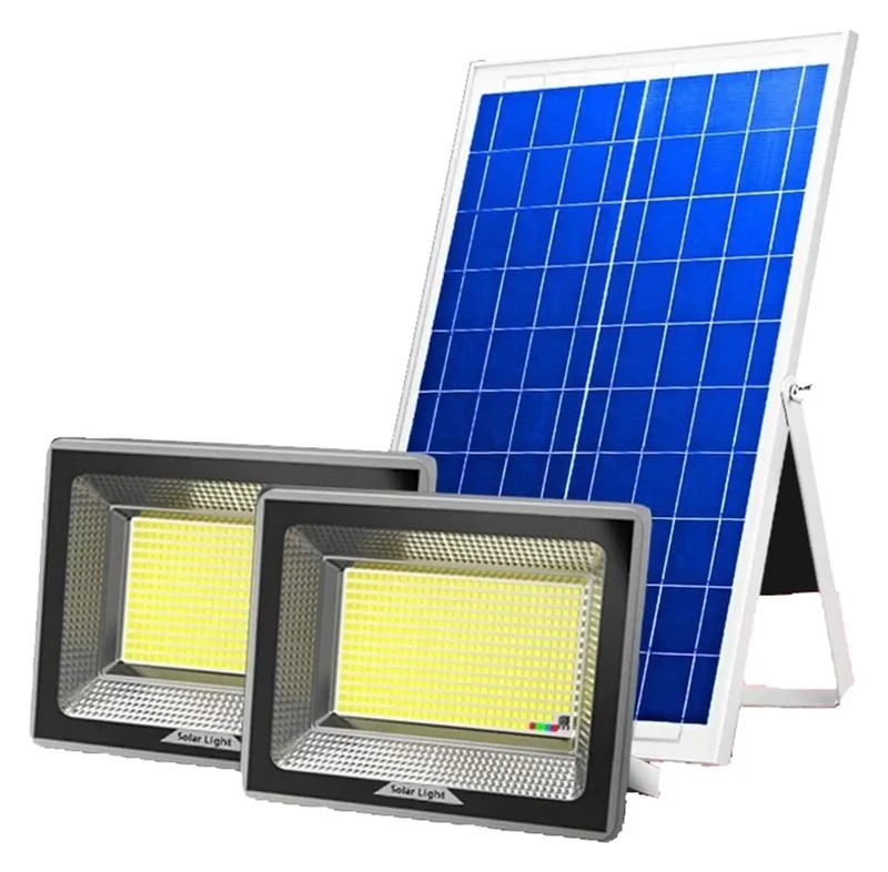 Heavy Duty Solar Floodlight With Remote Control And Rain Ready Waterproof Housing For Rock Solid Yard Security Lighting Automatic Dusk Till Dawn Trigger Tough Tempered Lens For Garden Patios And Driveway Walkways