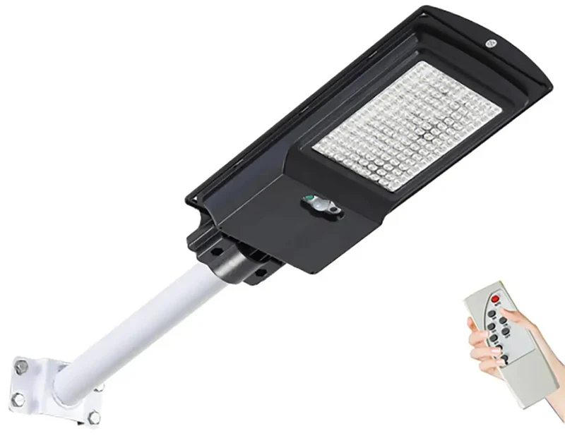 360W Solar Street Light And Motion Sensor With Remote Badass Waterproof Security Flood Lamp For Yard Garden And Garage Dusk To Dawn 114 Led Beads Ultra Bright Year Round