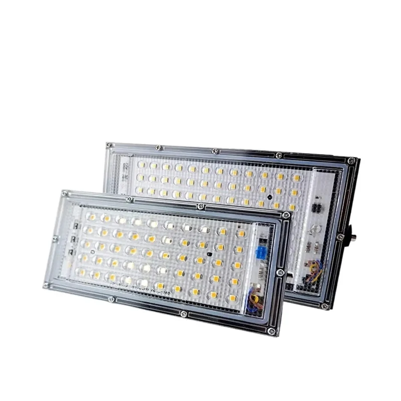 Rock Solid 50W 100W Outdoor LED Flood Light IP65 Waterproof Wall Spotlight Hella Bright Aluminum Reflector For Yard Court And Warehouse Game Changer Lighting With Half Century Lifespan