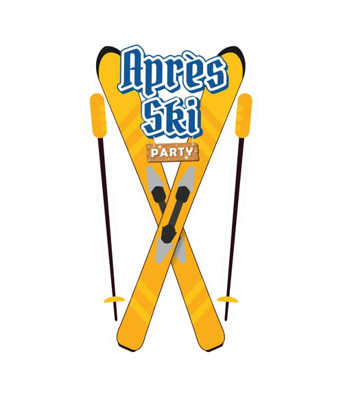 Decoratiebord Apres-ski 90x50cm