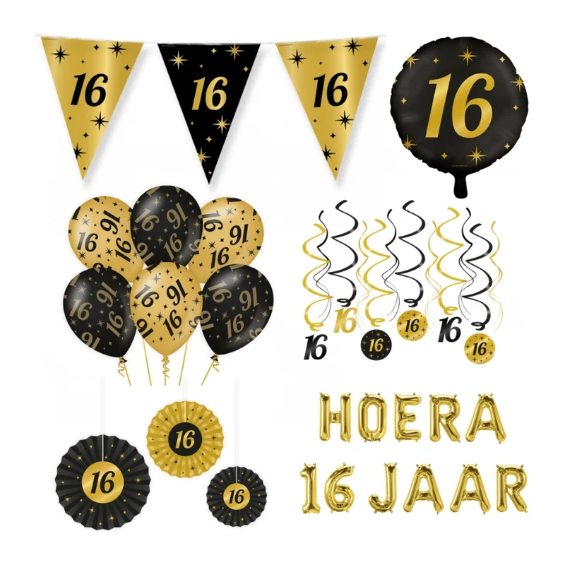 16 jaar Classy Versiering pakket - L