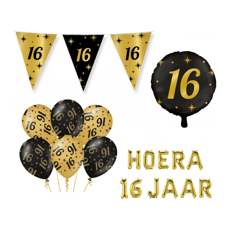 16 jaar Classy Versiering pakket - M