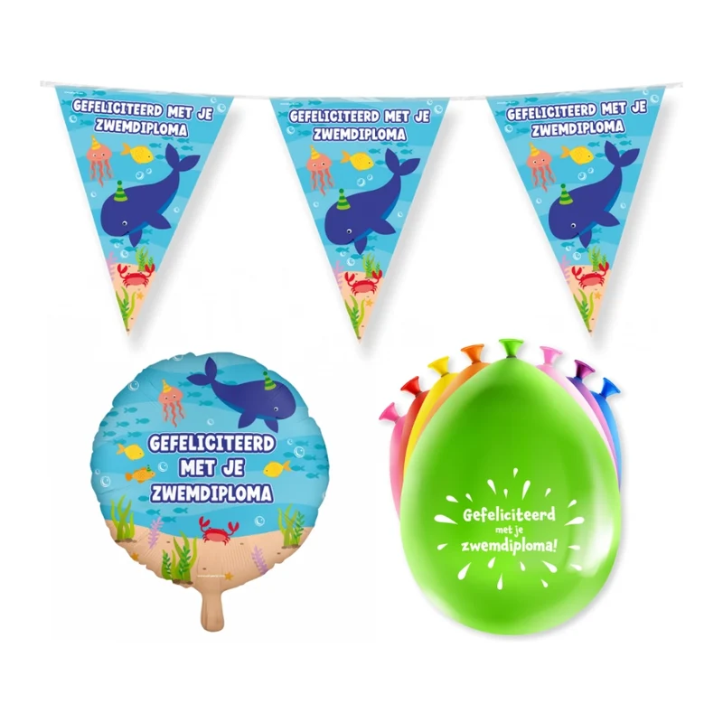 Zwemdiploma Versiering pakket - S