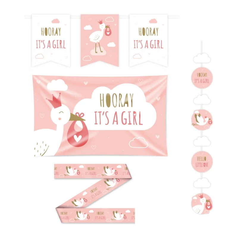 Hooray i'ts a Girl Versiering pakket - M