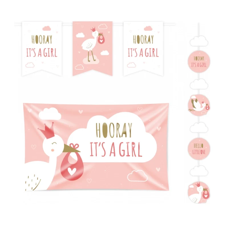 Hooray i'ts a Girl Versiering pakket - S