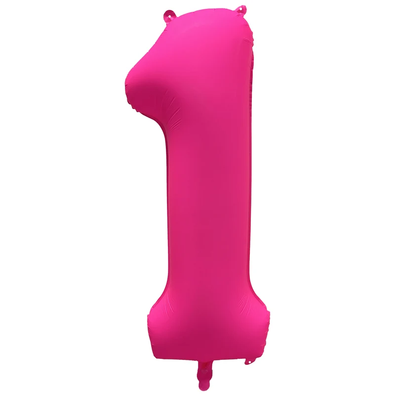 Cijfer ballon Neon Roze 86cm