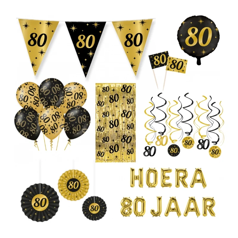 80 jaar Classy Versiering pakket - XL2