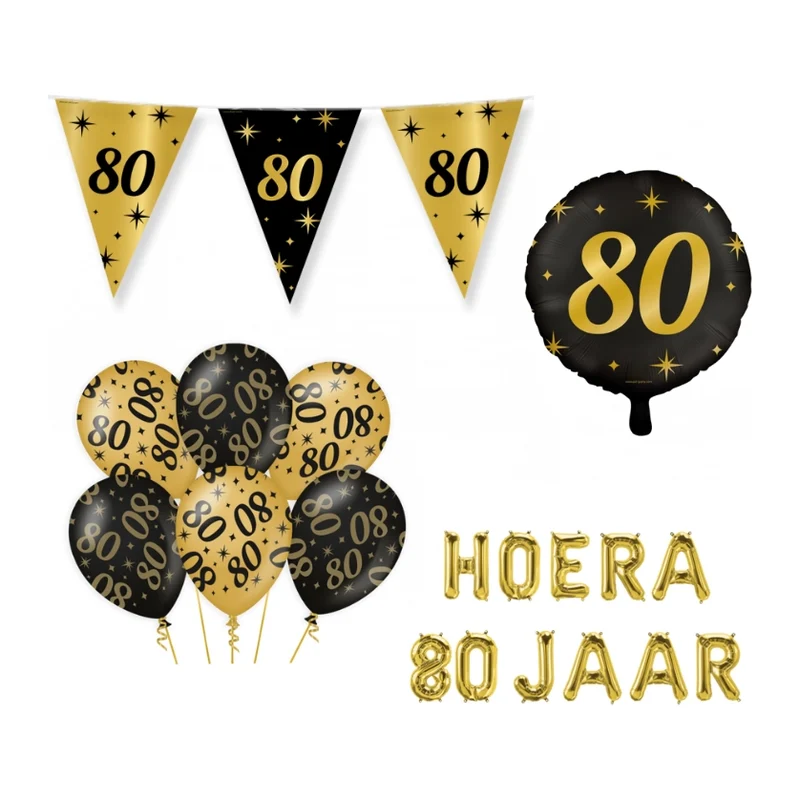 80 jaar Classy Versiering pakket - M