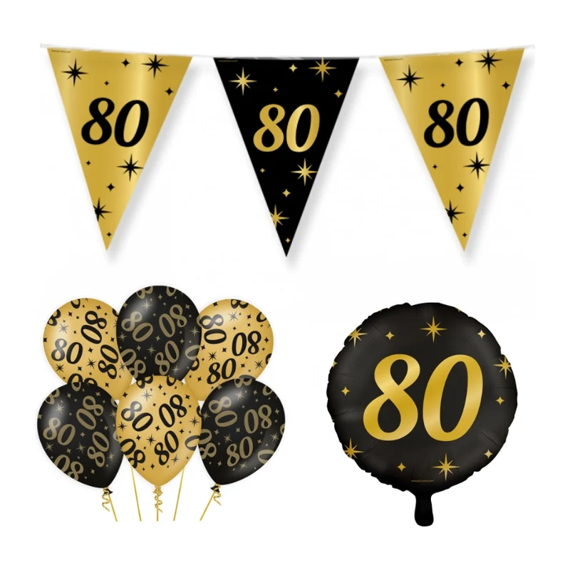 80 jaar Classy Versiering pakket - S