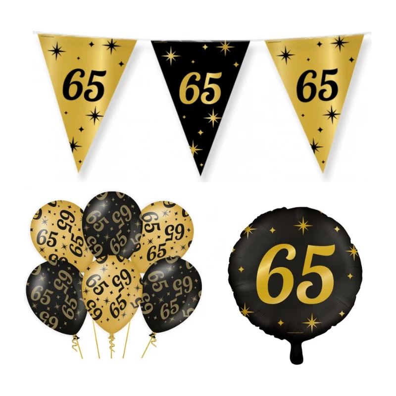 65 jaar Classy Versiering pakket - S