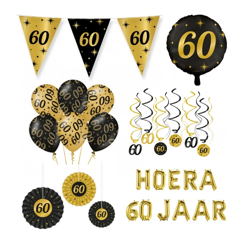 60 jaar Classy Versiering pakket - L