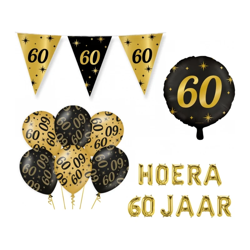 60 jaar Classy Versiering pakket - M