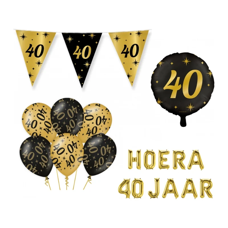 40 jaar Classy Versiering pakket - M
