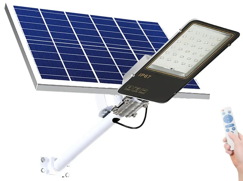 Heavy Duty 1000W Solar Street Light With Knockout Brightness And Remote Control Dusk To Dawn Sensor IP67 Waterproof Outdoor Floodlight For Yards Streets And Driveways Durable And Dang Reliable