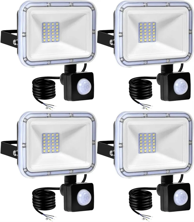 Rock Solid 20W LED PIR Floodlight With Smart Motion Trigger For Smooth Nighttime Coverage Heavy Cast Aluminum Housing Featuring Reliable Heat Venting And Complete IP67 Weatherproof Protection Built To Perform Flawlessly Day And Night