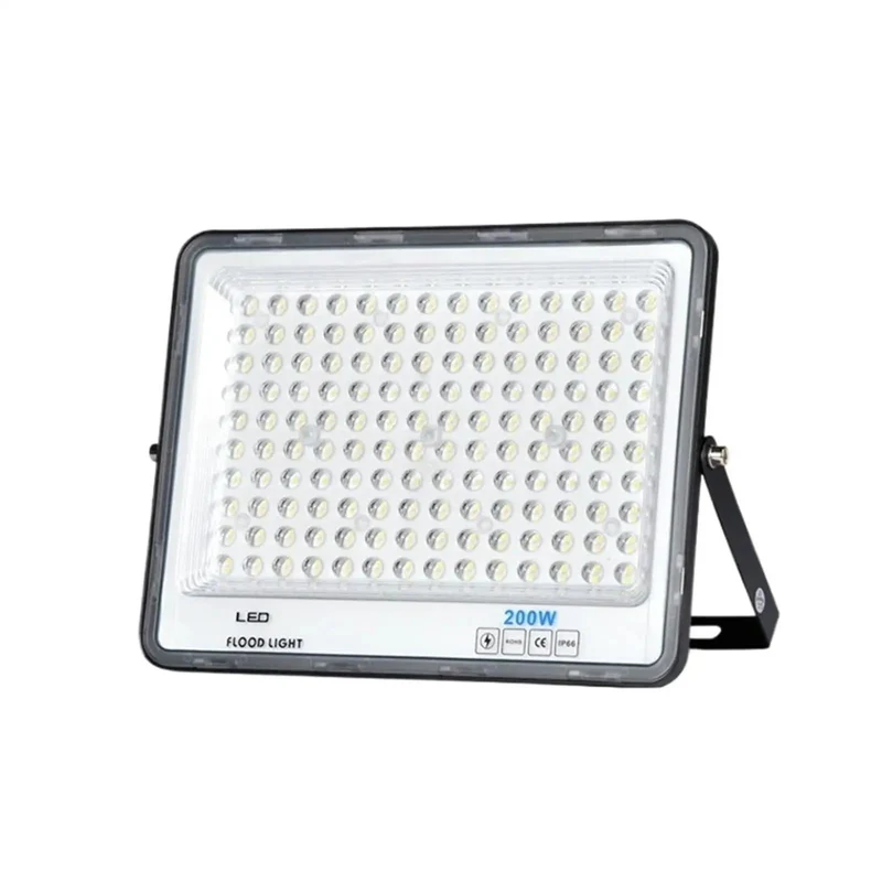 Rugged Led Flood Light Super Bright 50W 100W 200W Cool White 6500K Outdoor Wall Mounted Spotlight Ip66 Waterproof Patio Lawn Court Fixtures