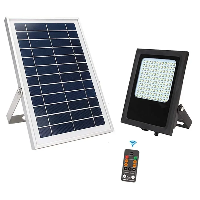 Hella Bright Solar Floodlight With 120 Led And 960 Lumens Supercharge Your Yard Nighttime Coverage Smooth Remote Setup Heavy Duty Weatherproof Design For Easy Garden Illumination Real Game Changer For Zero Hassle Lighting