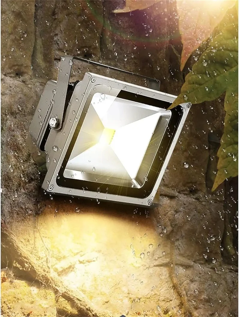 Outdoor LED Flood Light Built For Backyard Security Hella Bright Warm White Output Solid Aluminum Build And 140 Degree Beam Angle To Crank Out Serious Light During Dark Nights Without Glare