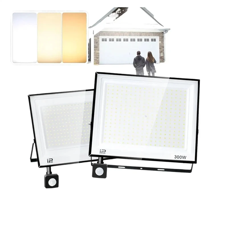 Badass Outdoor Led Floodlight With Motion Sensor And Ip66 Waterproof Build For Yard Garden And Warehouse 50W 100W Aluminum Housing Security Spotlight Goes Off Bright When You Walk By With Cold Warm Or Neutral Light Setup Is Easy