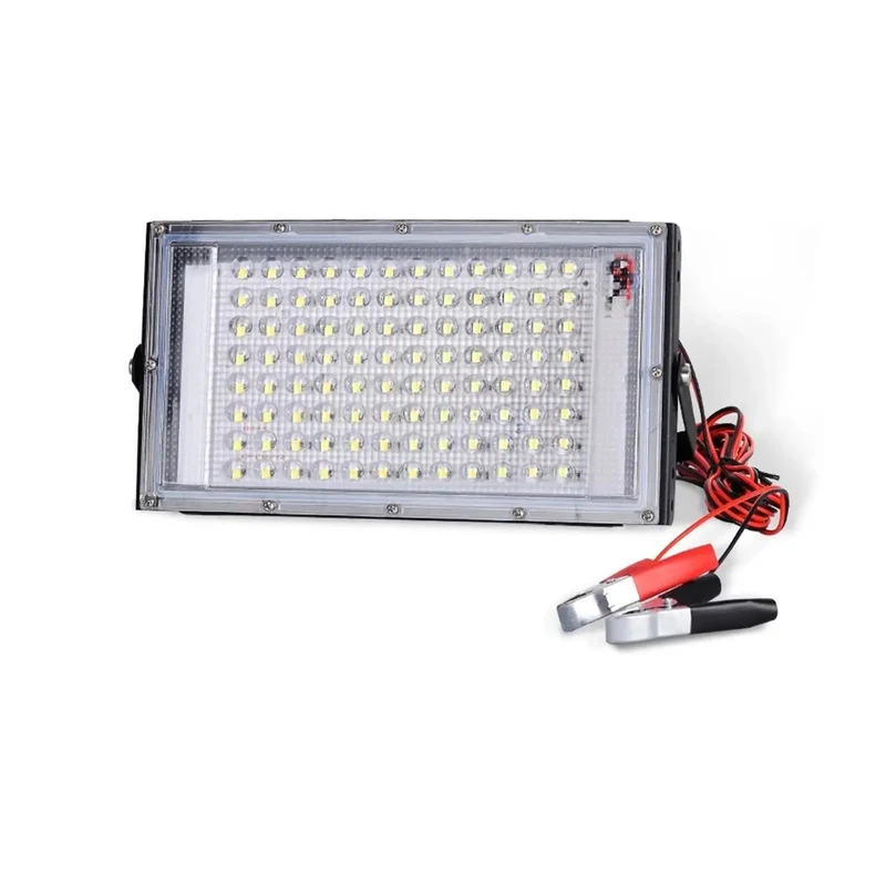 Badass 12V DC LED Flood Lights 50W And 100W Hella Bright Heavy Duty Outdoor Spotlights IP66 Waterproof Slick Design For Fences Barns Garages Rock Solid Portable Illumination Cool White Cast