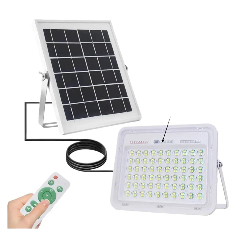 Heavy Duty Solar Flood Light With Remote Control Killer Outdoor Security Spotlight For Backyard And Driveway Waterproof Wireless Led Wall Lamp Fully Automatic