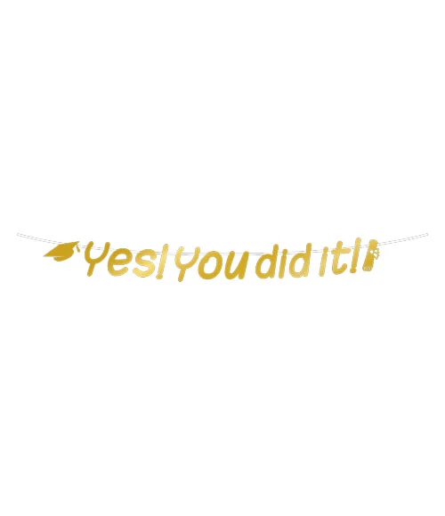 Letter banner - You did it!