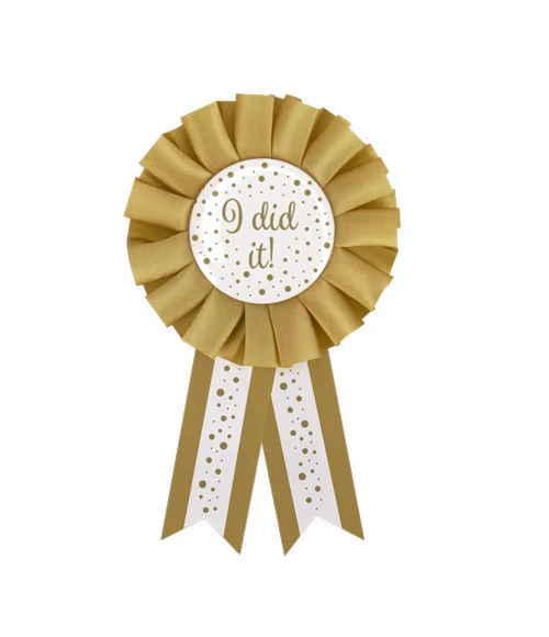 Rozet goud/wit - I did it