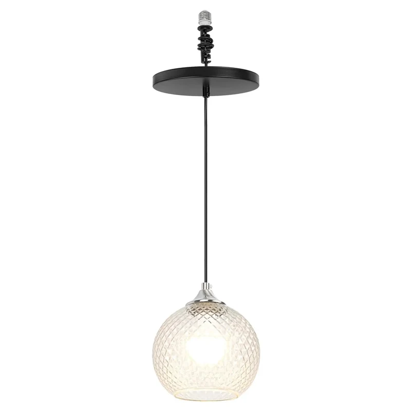 Instant Room Glow Up Recessed Can Light Conversion Kit For Glass Farmhouse Pendant With E26 Socket And Dimmable Switch Ultra Durable Aluminum Base Zero Mess Install To Spruce Up Kitchen Island Or Hallway Lighting Setup