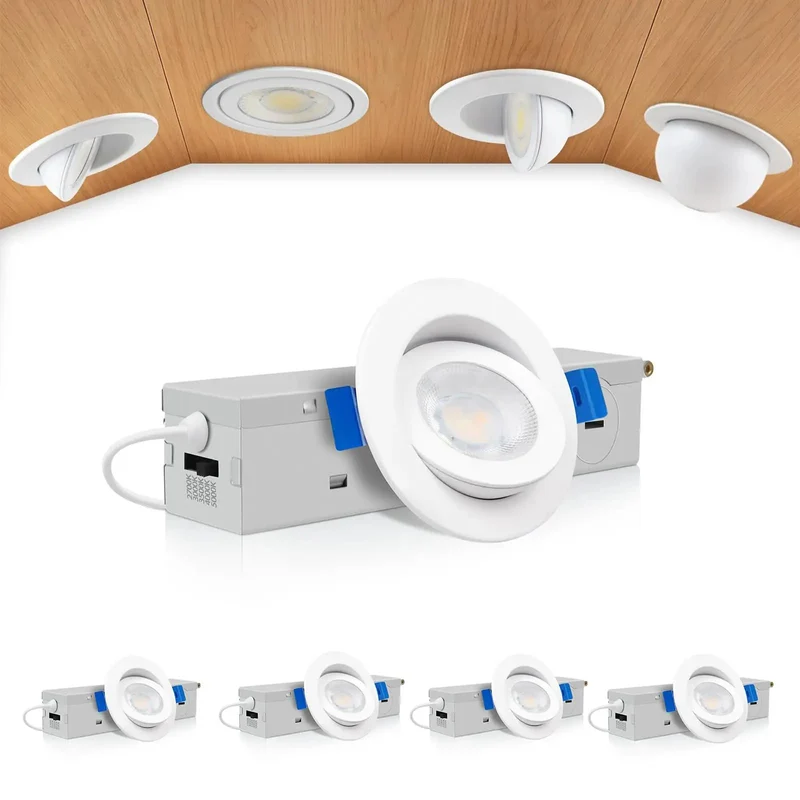 2 Inch Gimbal LED Recessed Lights Canless Downlights Featuring Slick Rotating Action And Rock Solid Aluminum Build Energy Star Approved For A Tight Setup That Keeps Your Space Looking Sharp 4 Pack