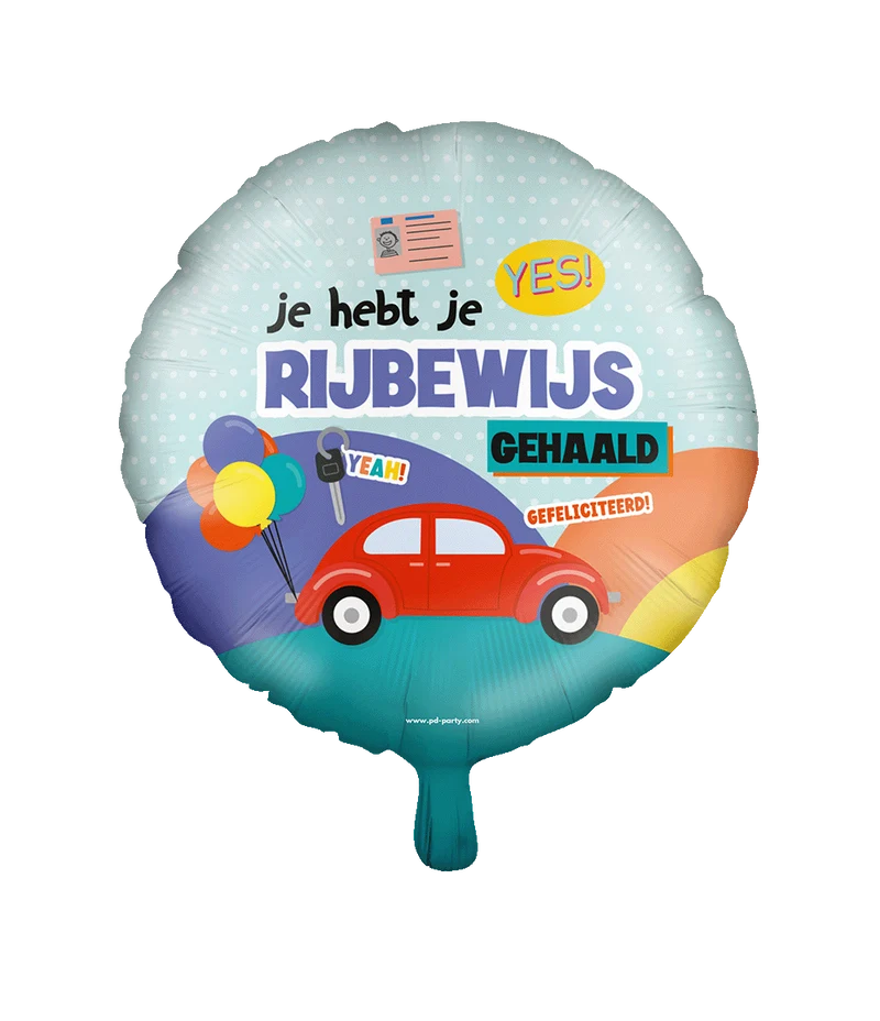 Folieballon - Rijbewijs 46cm