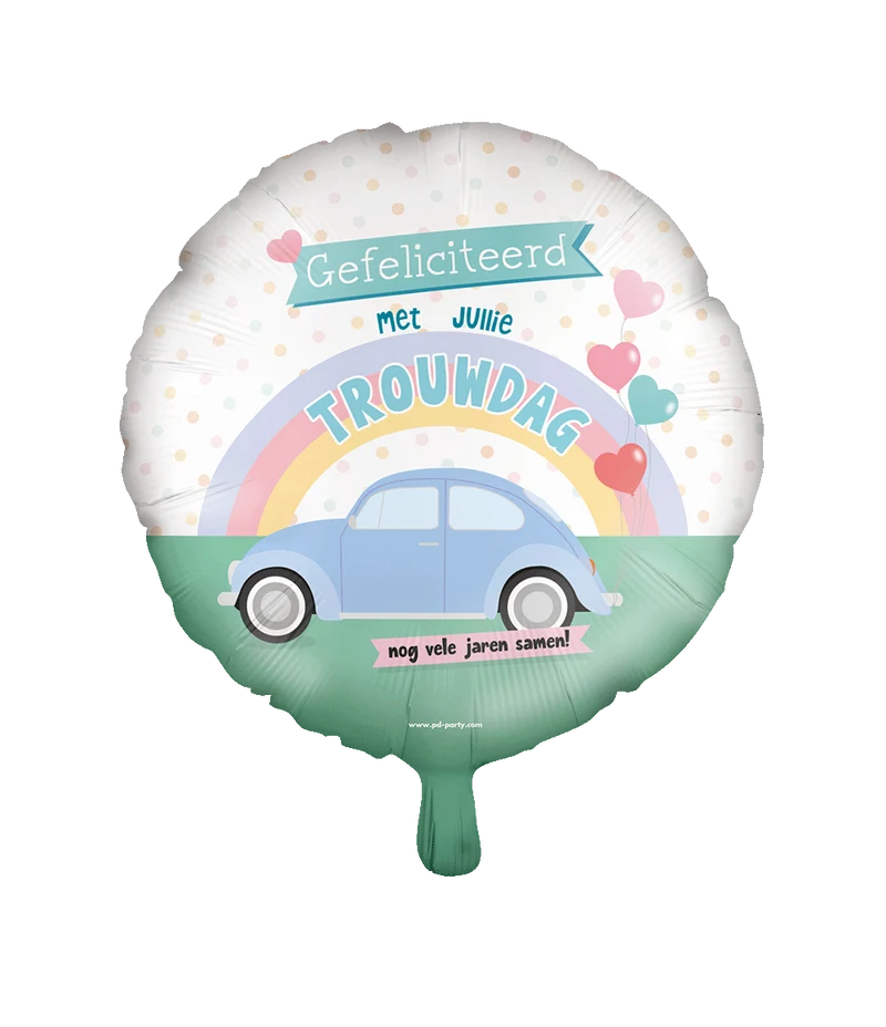 Folieballon - Trouwdag 46cm