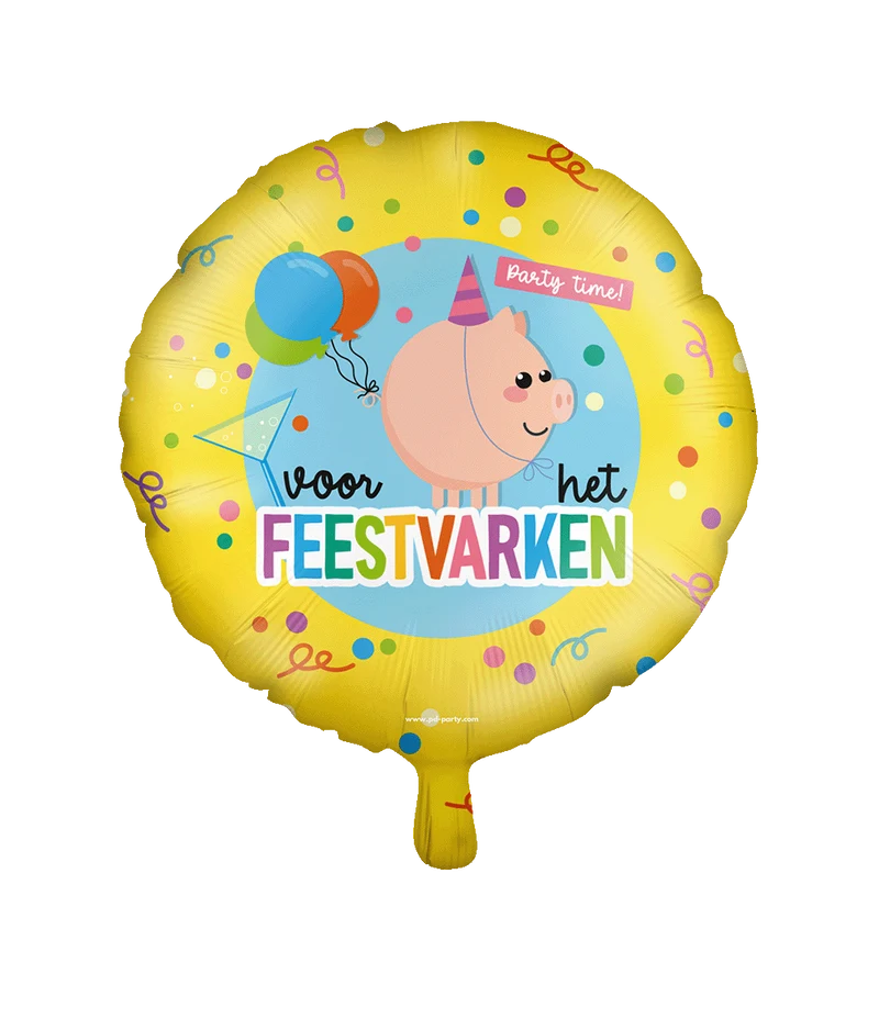 Folieballon - Feestvarken 46cm